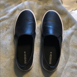 Black slip-on sneakers